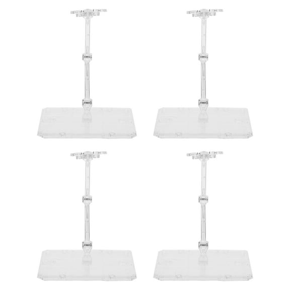 Transparent Plastic Doll Stands for Action Figures Strong and Sturdy with Stable Base 4pcs