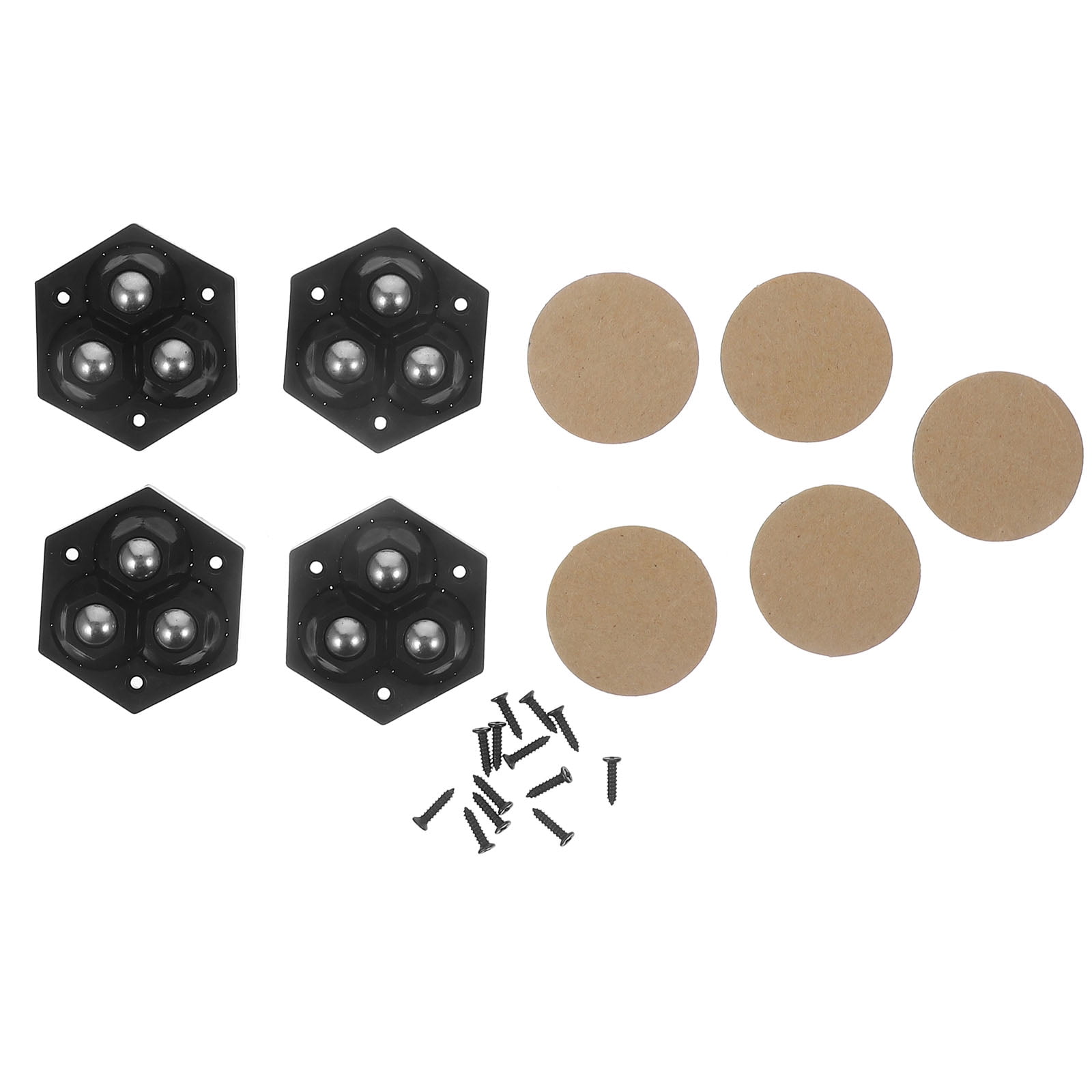 4pcs Adhesive Swivel Casters Small Caster Wheels Stick On Wheels for