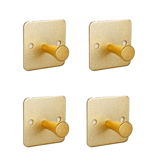 4pcs Adhesive Wall Mounted Hooks Aluminum Load-bearing Capacity, Waterproof Non-slipHanger Hooks with Screws for Hanging Hat, Towel, Key