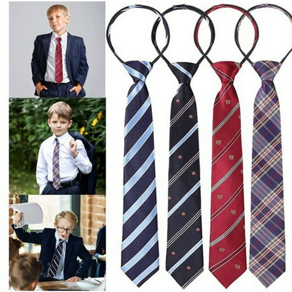 4pcs Adjustable Pre-Tied Ties,Boys and Girls Necktie for Wedding School Graduation Uniforms JK Tie,colors