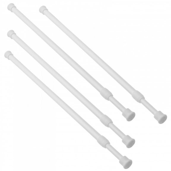 4pcs Adjustable Tension Rod Window Security Bars Sliding Door Lock Extension Rod Closet Curtain Rod Spring Loaded Small Shower