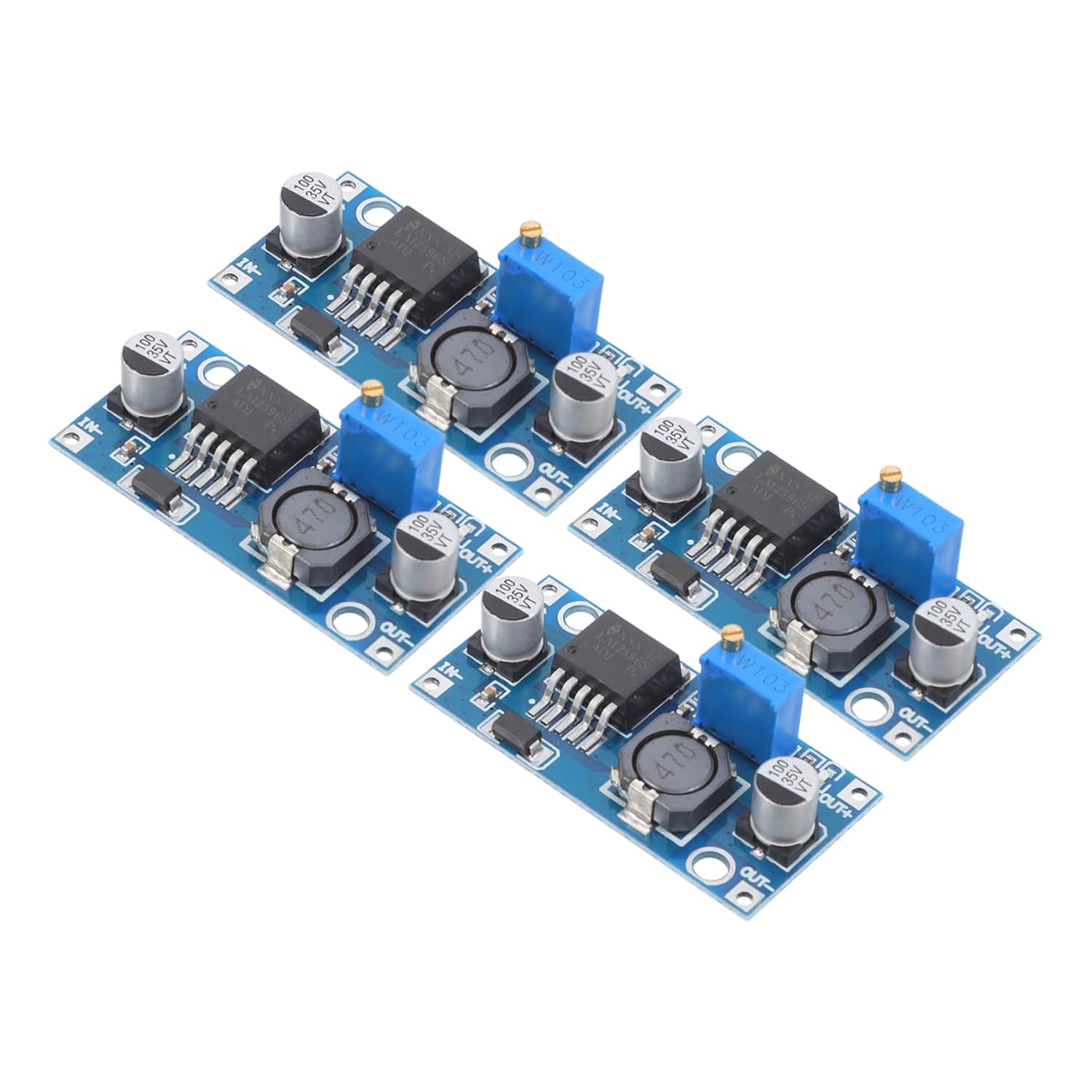 Voltage Change Module 4pcs Adjustable Voltage Converter Module Power Supply for Electronic ...
