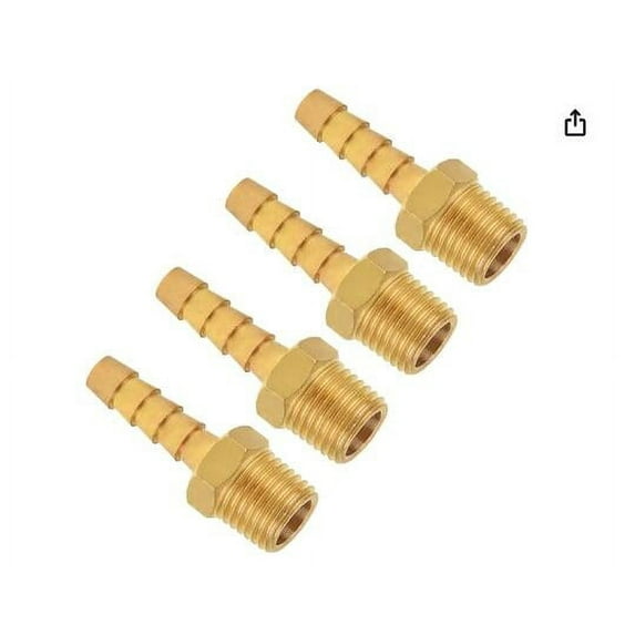 Raindrops Copper Air Hose Fittings with Barb Design for Secure Connection 1/4 x 1/4 inch
