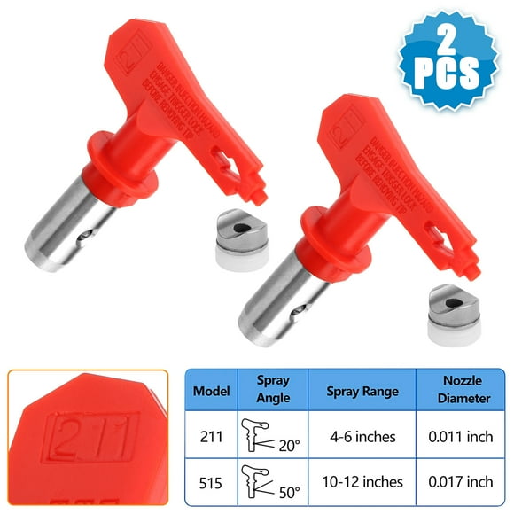 4pcs Airless Spray Gun Tips Nozzle for Titan Wagner Paint Sprayer Tool 211 515