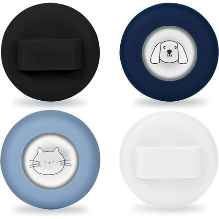 4pcs Airtag Cat Collar Holder Waterproof for 0.63inch Width Strap, Silicone Airtag Holder Pet with 4 Colors Protective Airtag Case for Cat Collar Dog