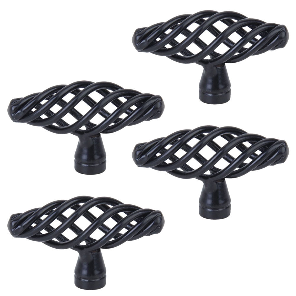 4pcs Alloy Door Knobs Nordic Bird Cage Design Pull Handle Creative