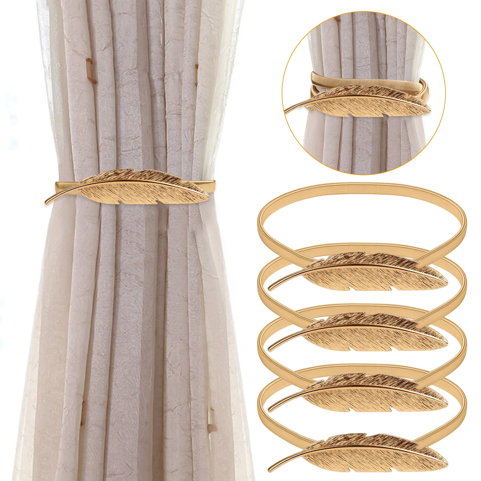 4pcs Alloy Window Curtain Tiebacks, EEEkit Window Drape Upgrade