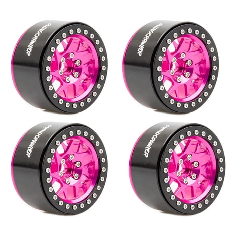 4pcs Aluminum 2.2in Beadlock Wheel Rim for 1/10 RC Crawler Car Axial SCX10 RR10