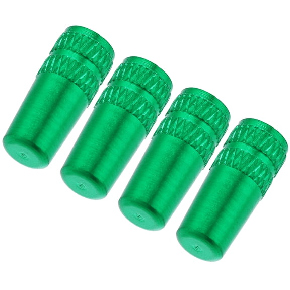 4pcs Aluminum Alloy Valve Cap French Type Valve Tire Dust Covers for Bicycle Mountain Bike Road Bike Green