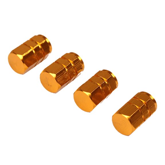 4pcs Aluminum Tire Valves Caps Hexagon Wheel Air Covers Dustproof & Leak Proof Simple Installs for Car SUVs & Motorcycles