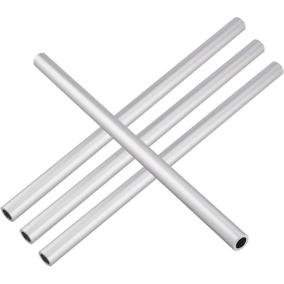 4pcs Aluminum Tube Silver Metal Pipe 13mm OD Round Tube 2mm Wall Thickness Metal Straight Pipe for Wind Chimes Furnishing Antennas DIY Machinery Industry Decoration 9.8 inch