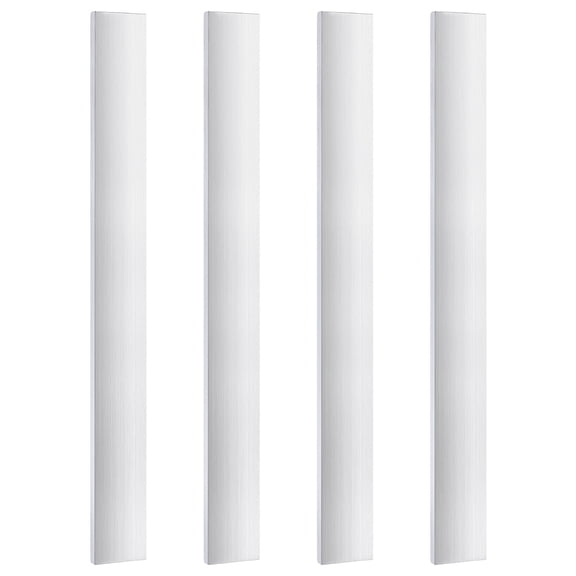 4pcs Anodized Aluminum Alloy Blank Sheets Rectangle Raw(Unplated) 25x2.5x0.6cm Aluminum Alloy