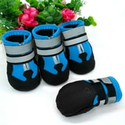 4pcs Anti Slip Dog Shoes Boots Waterproof Reflective Booties Paw Protector S-2XL
