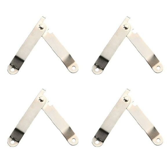 4pcs Antique Lid Support Hinges Jewelry Chest Wooden Box Cabinet Furniture Hardware Corner Movable Support Limit Stay Hinge