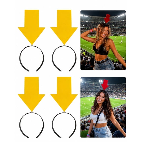 4pcs Arrow Headband, New Creative Symbol Headband, Party Festival Parade Concert Support Group Head Band