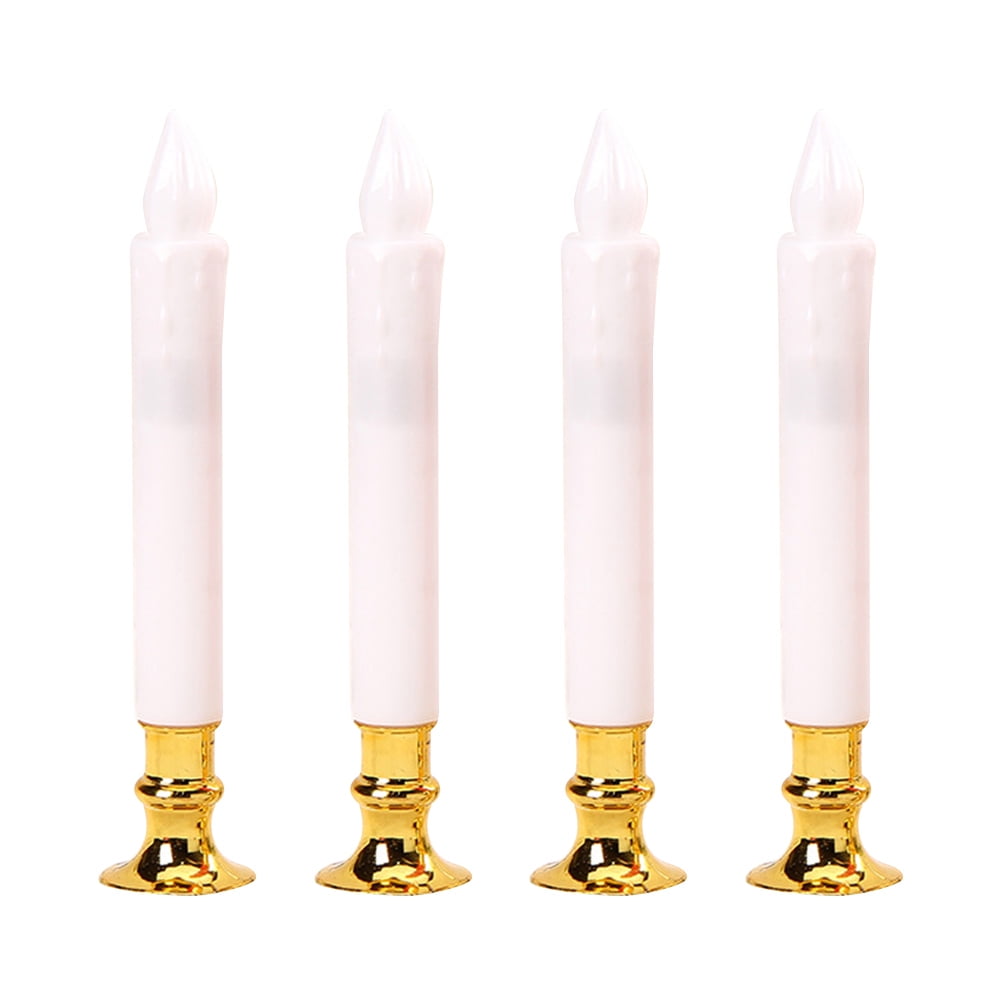 4pcs Artificial Candle Lights LED Lamps Electric Candle Lights Home
