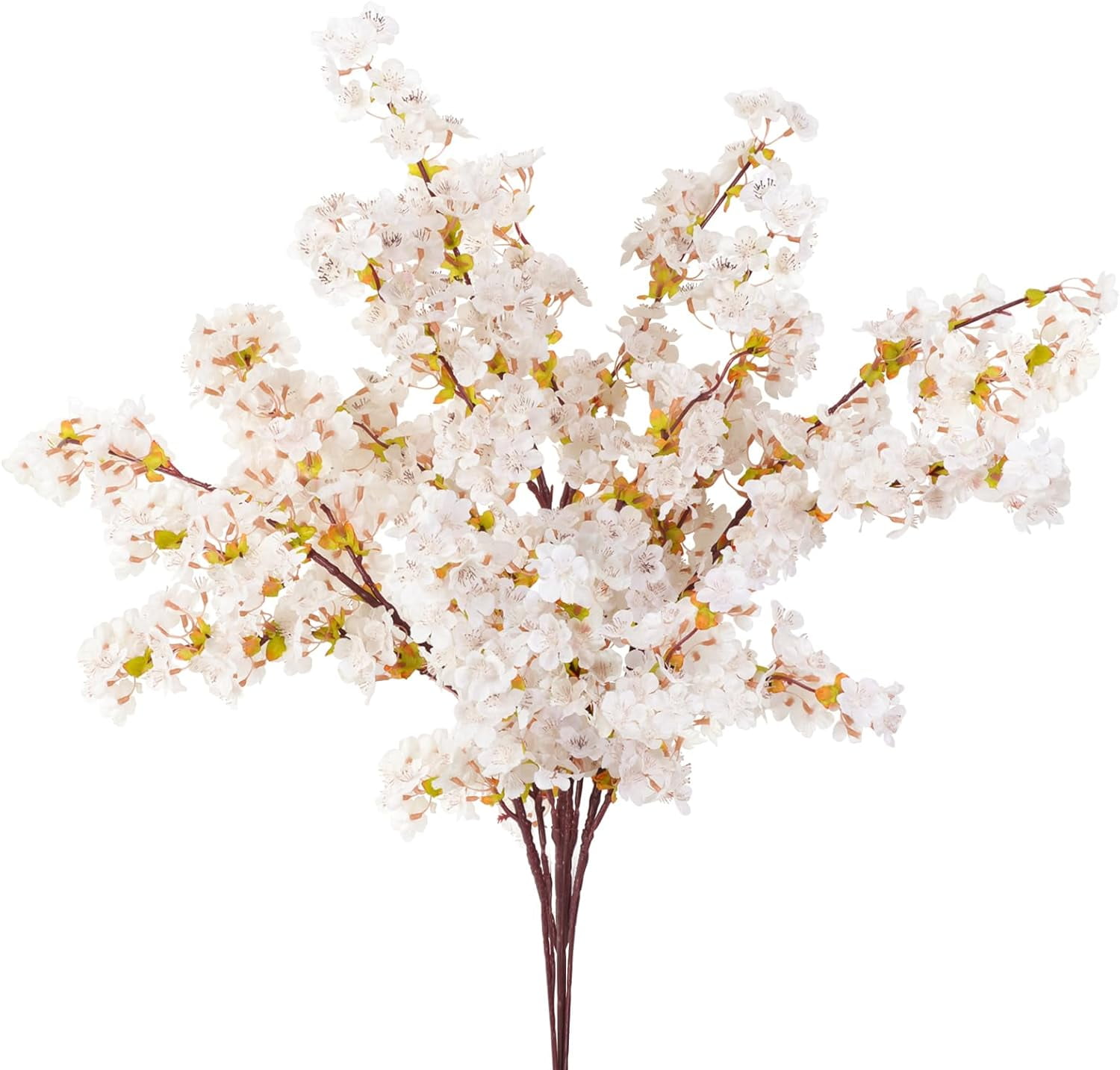 10 Pcs Faux Halloween Flower Stems - 39 Inch Black Artificial Leaves & Branches For Tall Vase, Wedding, Party Decor