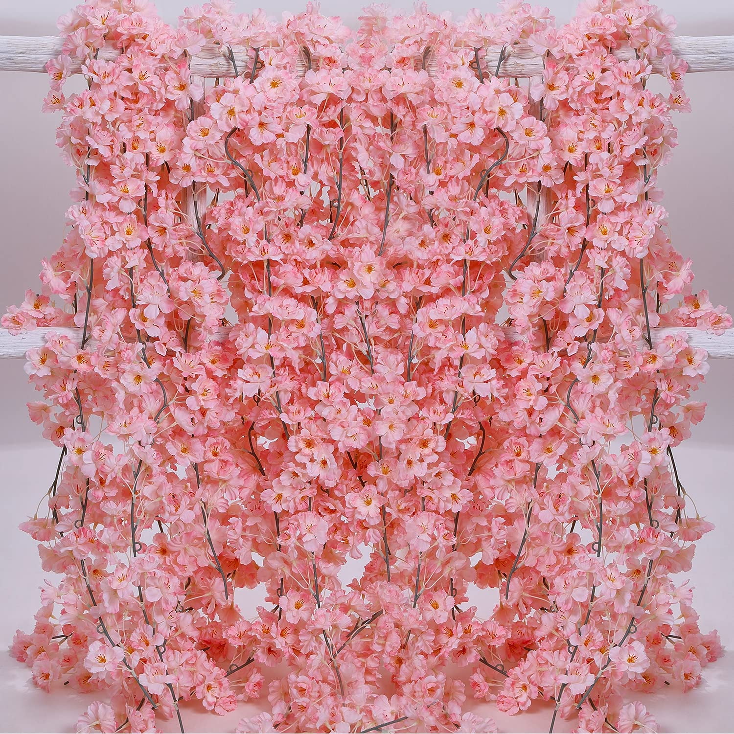 4pcs Artificial Cherry Blossom Flower Garland Hanging Vines for Home ...