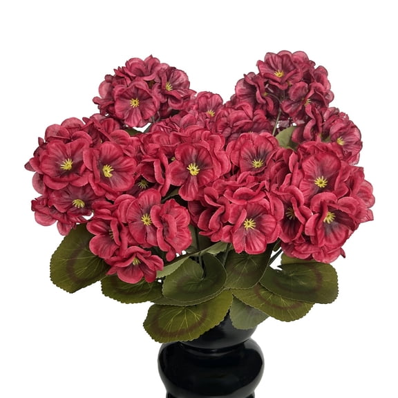 4pcs Artificial Geranium Flowers Fall Flowers Artificial for Indoor Outdoor Decoration Table Centerpiece for Patio Home Kitchen Decor