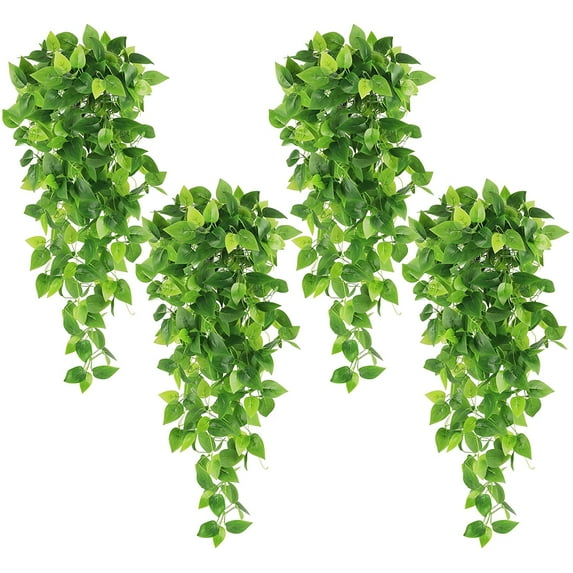 4pcs Artificial Hanging Plants 3.6FT Fake Ivy Vine Leaves for Patio Home Bedroom Wedding Indoor Outdoor Wall Decor