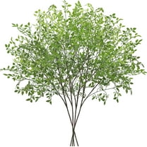 4pcs Artificial Plants Fake Greenery Branches for Vase, 43.3 Inch Green Nandina Long Steams for Tall Vase, Fake Plants Spring Stems for Wedding Garden Office Home Décor