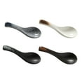 thumbnail image 1 of 4pcs Asian Soup Spoons Set Japanese Soup Spoon Ceramic Chinese Spoon Dinner Spoons for Cereal Stews Ramen Wonton  Small Appetizer Spoon, 1 of 6