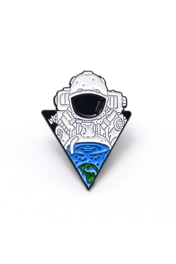 4pcs Astronaut Cartoon Enamel Pin Zinc Alloy Enamel Brooch for Jacket Backpack Hat Pant Accessories White 30.5x23x10.5mm for DIY
