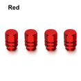 thumbnail image 1 of 4pcs Automobiles Motorcycles Airdust Aluminum Alloy Rim Stem Covers Tire Valve Caps Tyre Cap Car Wheel Accessories RED, 1 of 8