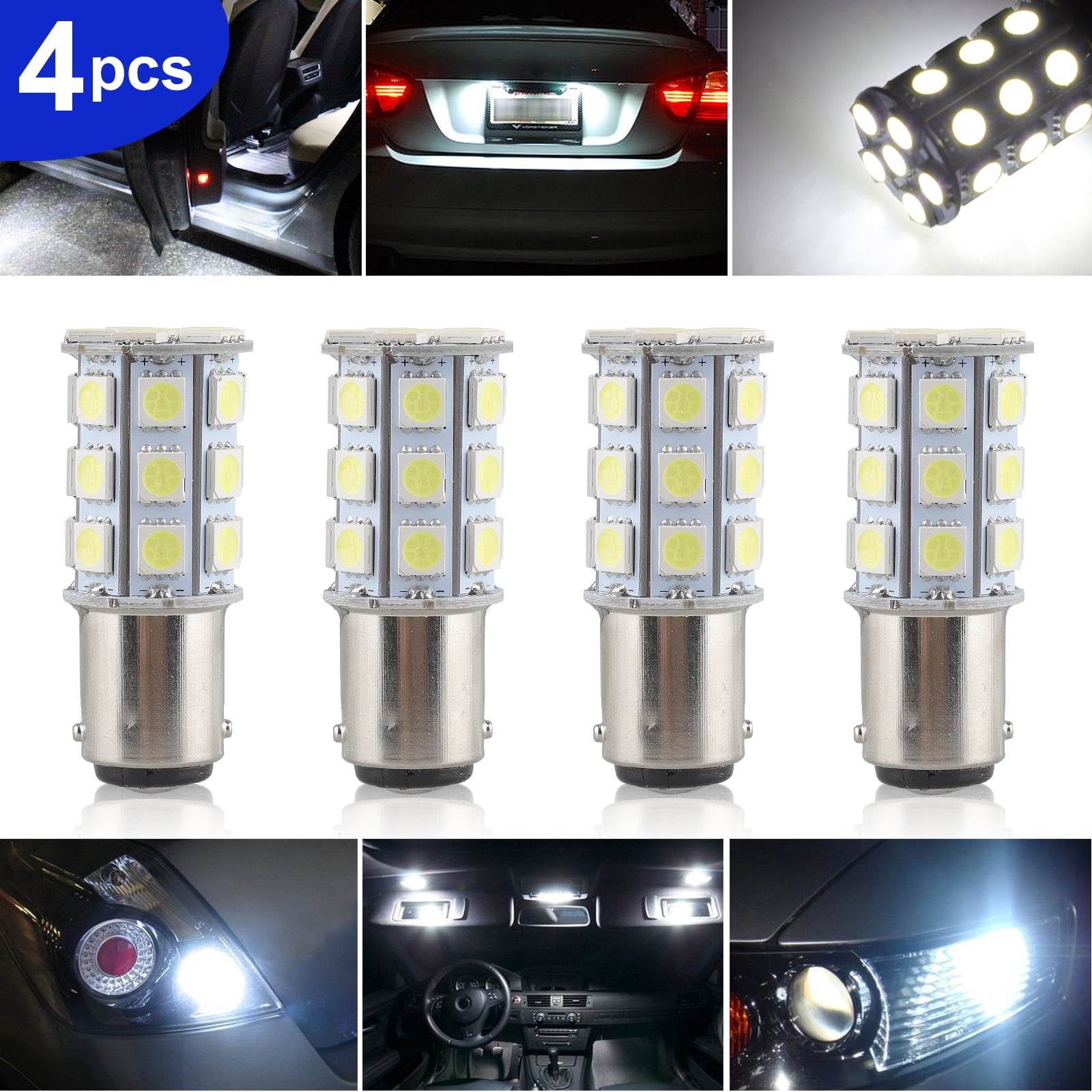 Lightbulb LED Automotive Wedge, Pair, T10/194 12VDC 4W White 6000K