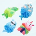 4pcs Baby Bath Ball Baby Shower Balls Shower Pouf Bath Animals Flowers