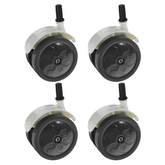 4pcs Baby Universal Replacement Wheels: Baby Walker Wheels Accessories Plastic Casters For Trend Strollers And Walkers Dark Grey