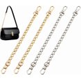 thumbnail image 1 of 4pcs Bag Extender Chains 7.95" Curb Link Chains 2 Colors Purse Strap Extenders Purse Chain Decoration Bag Chain Replacement Bag Chain Charms Handbag Chain Strap for Purse Making Supplies, 1 of 6