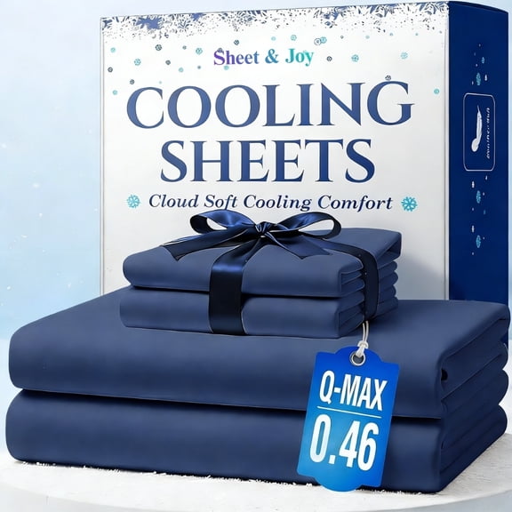 4pcs Bamboo Cooling Bedding - Extra Deep Pocket Breathable And Cooling - Suitable for Hot Sleepers And Sweats