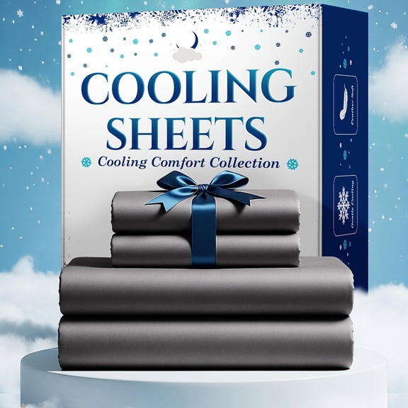 Sheet&Joy 4pcs Bamboo Cooling Bedding Twin Size - Extra Deep Pocket Breathable And Cooling - Suitable for Hot Sleepers And Sweats