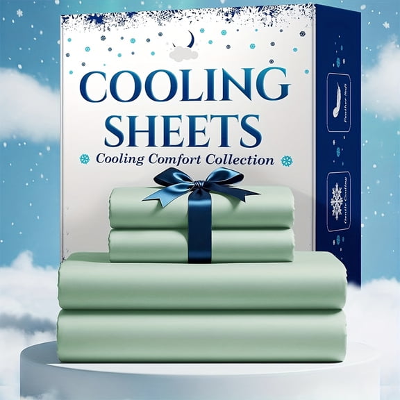4pcs Bamboo Cooling Bedding - Extra Deep Pocket Breathable And Cooling - Suitable for Hot Sleepers And Sweats