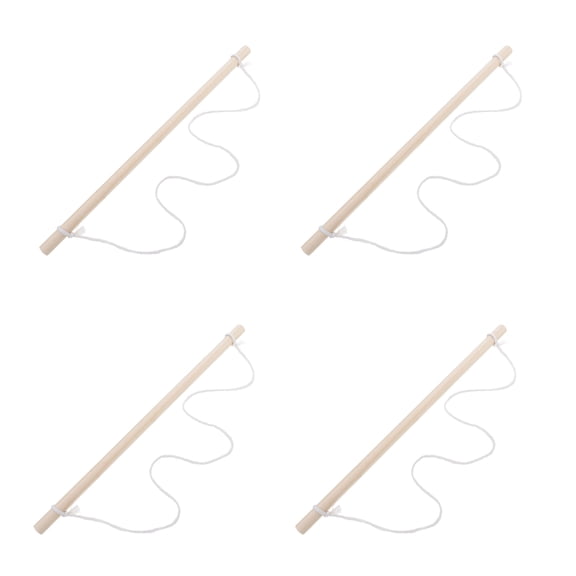 4pcs Wooden Banner Poles for Garden Flags, Decorative Banner Hanger Poles, Wooden Flagpoles for Sporting Events and Outdoor Use