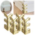 thumbnail image 1 of 4pcs Baseboard Corner Protectors, Solid Brass Skirting Board Corner Protectors, Vintage Solid Brass Skirting Board Protectors for Furniture, Cabinets, and Boxes, Home Accessory Decor, 1 of 7