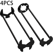 4pcs Basin Wrench Multifunctional Sink Wrench 7 Sizes Faucet Tool Four-jaw Hex Spanner Universal Plumbers Tool for Tight Spaces Kitchen Bathroom Home