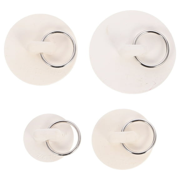 4 Pcs Sink Stopper Plugs Bath Tub Drain Stoppers Bathtub Lid Rubber Set Wash Basin