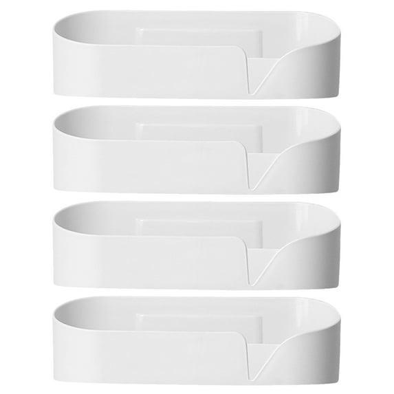 4pcs Bathroom Shower Organizer Adhesive Drain Shelves Wall-mounted Storage Rack