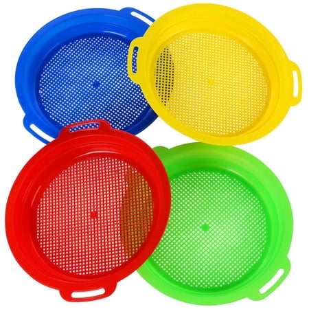 4pcs Beach Sand Sifter Sieves Sets, Large Sand Sieves Set, for Beach Play
