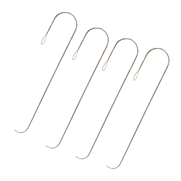 4pcs Beading Needle Curved Stainless Steel Needle Large Eye Beading Needle for Efficient Beading Jewelry Making
