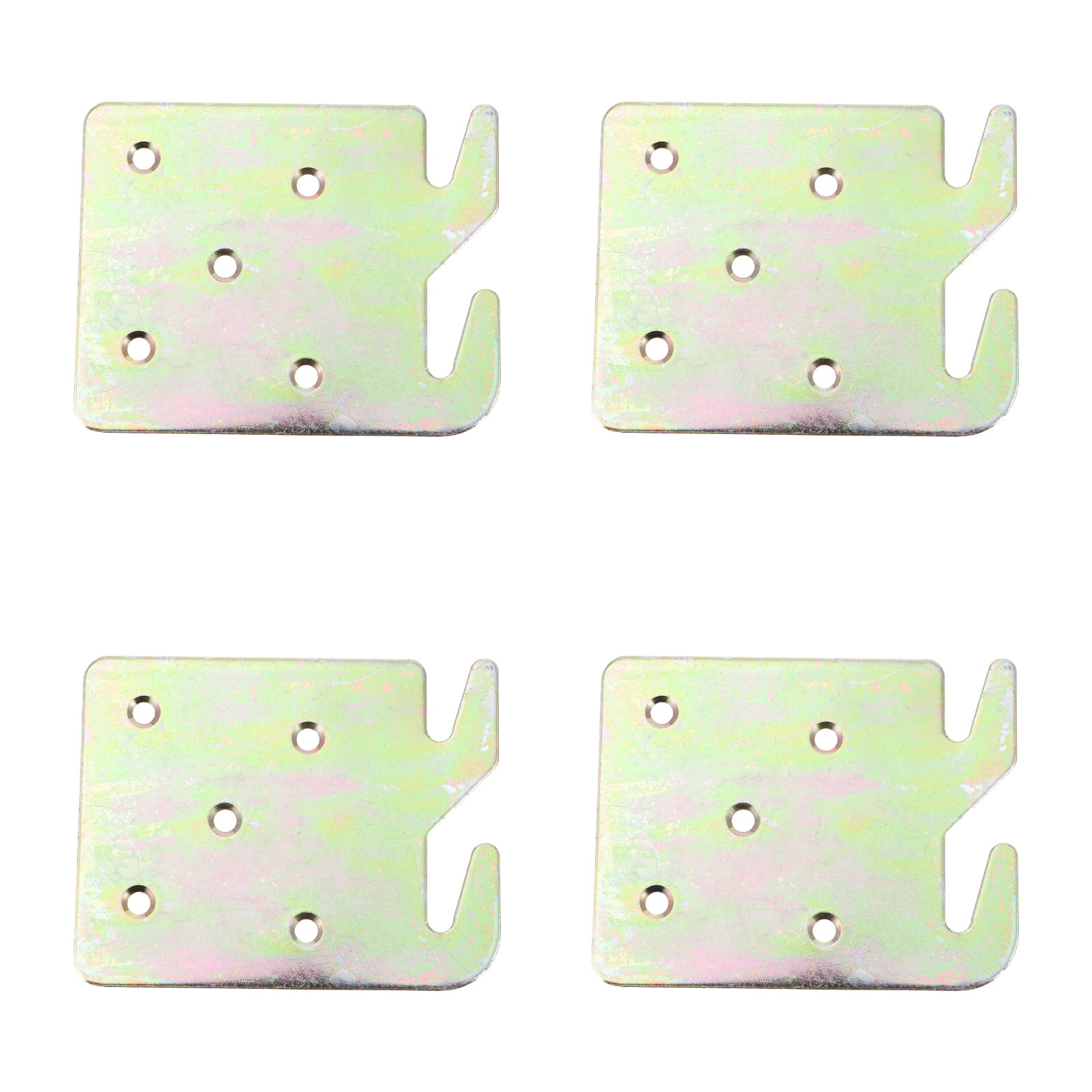 4pcs Bed Accessories Wood Bed Rail Bracket Bed Rail Hooks Plates Beds