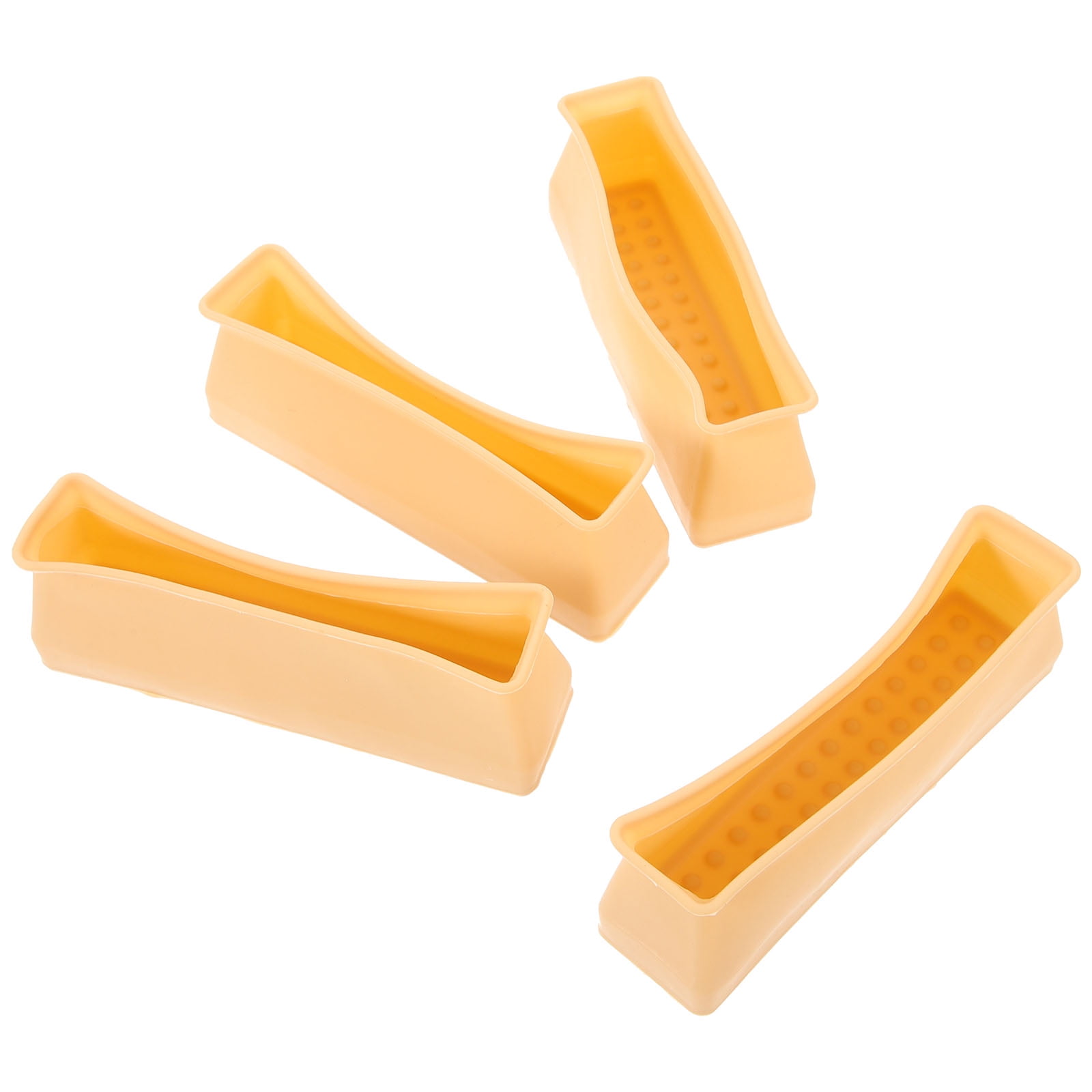 4pcs Bed Leg Caps Rectangle Furniture Feet Pads Bed Foot End Caps