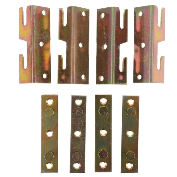 4pcs Bed Rail Bracket Versatile Iron Bed Fittings for Installation Golden