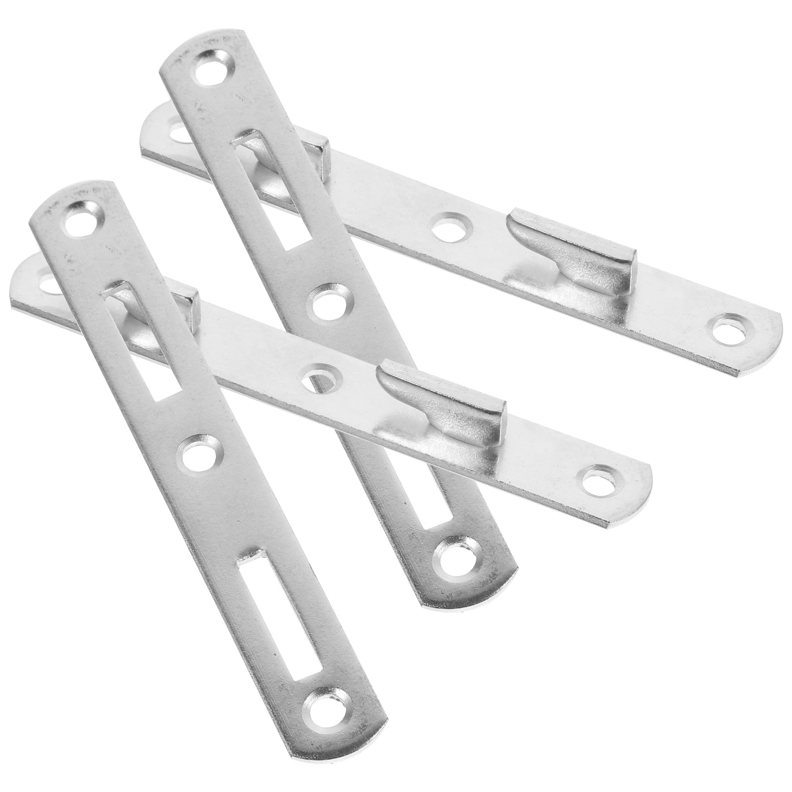 4pcs Bed Rail Fasteners Bed Frame Rail Brackets Bed Rail Accessories
