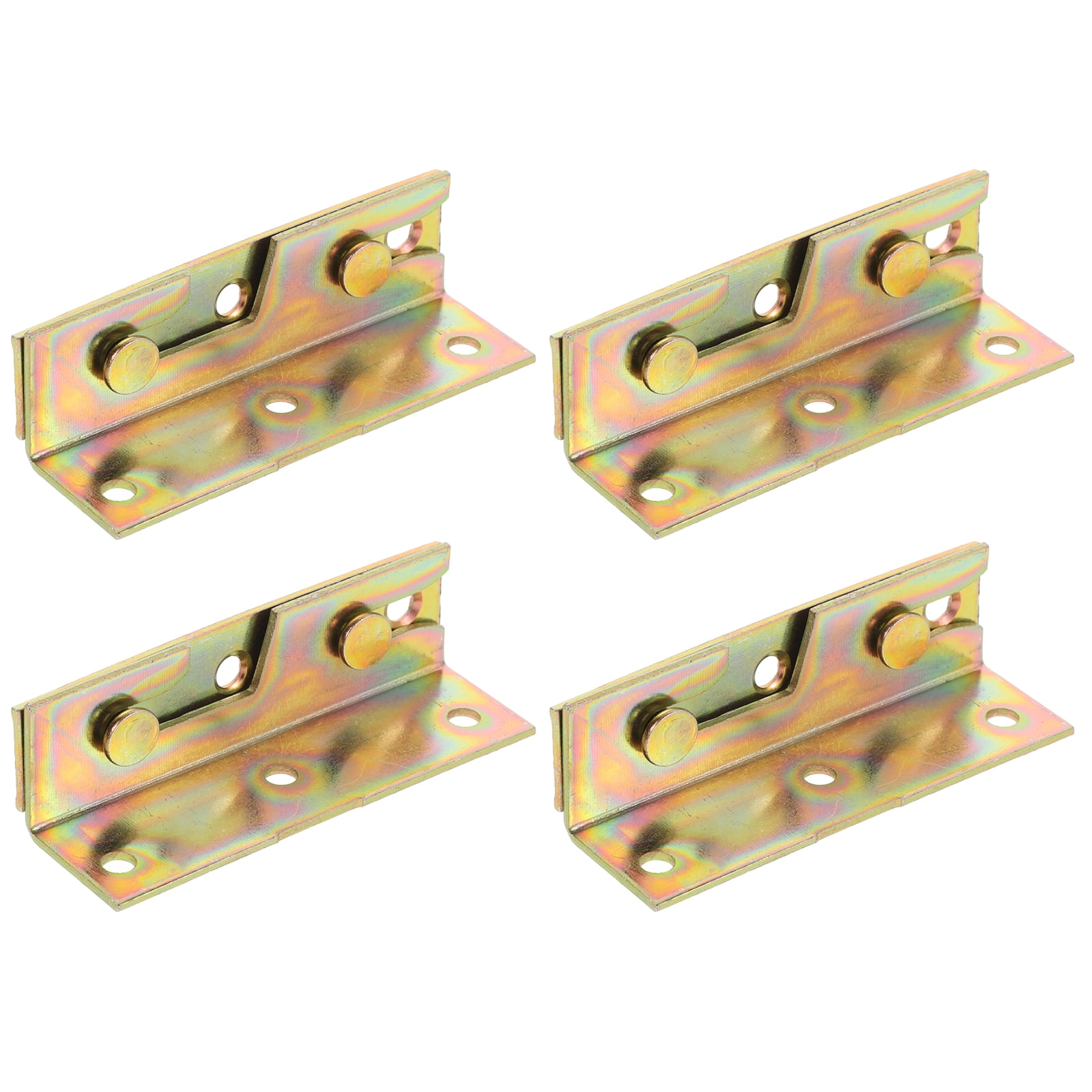 4pcs Bed Rail Mounting Brackets Bed Rail Fittings Wood Bed Frame