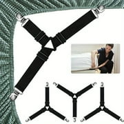 4pcs Bed Sheet Clip Adjustable Bed Sheet Grippers Belt Fastener Bed Sheet Clips Mattress Cover Blankets Quilt Holder Organize Gadgets