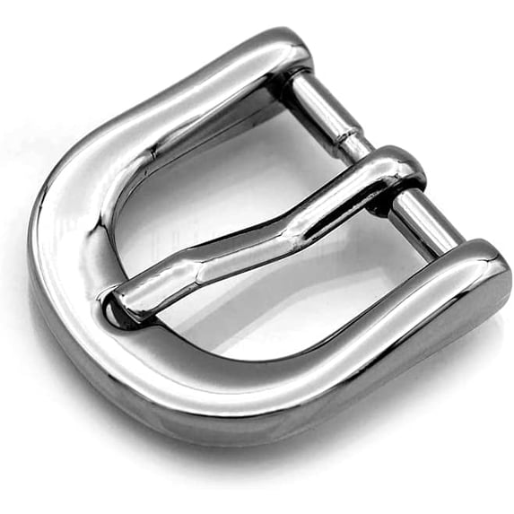 4pcs Belt Buckle Single Prong Buckles Belt Purse Making Leather Craft fits 5/8, 3/4, 1 Inch Strap SC97 (1 Inch, Gunmetal)