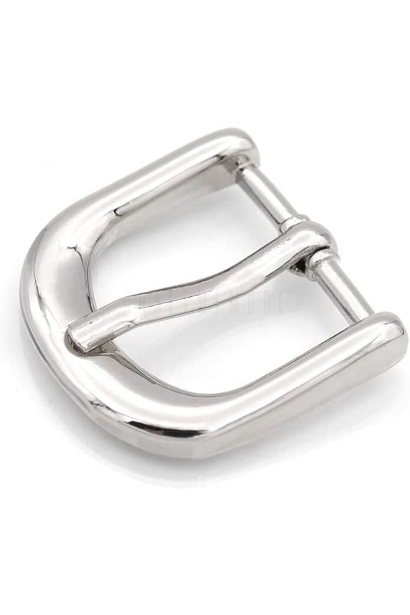 4pcs Belt Buckle Single Prong Buckles Belt Purse Making Leather Craft fits 5/8, 3/4, 1 Inch Strap SC97 (5/8 Inch, Silver)